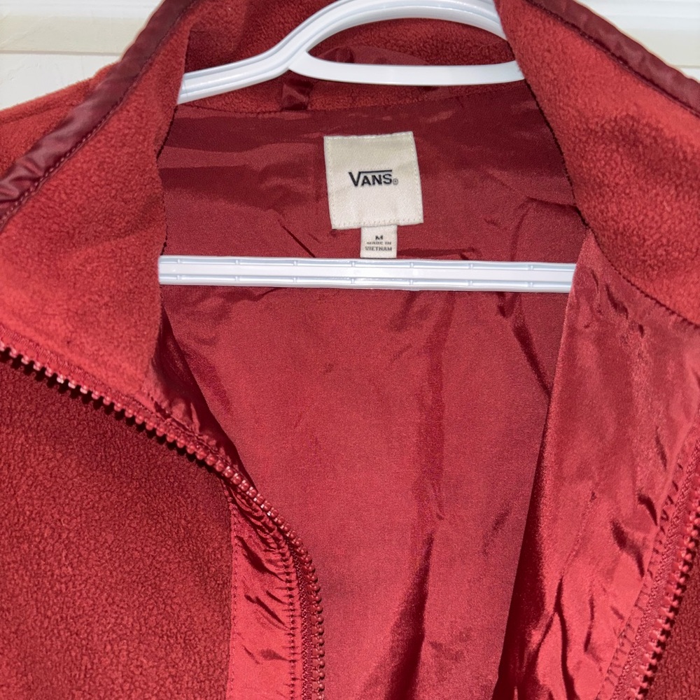 Vans Burgundy Fleece Jacket - Picture 3 of 3